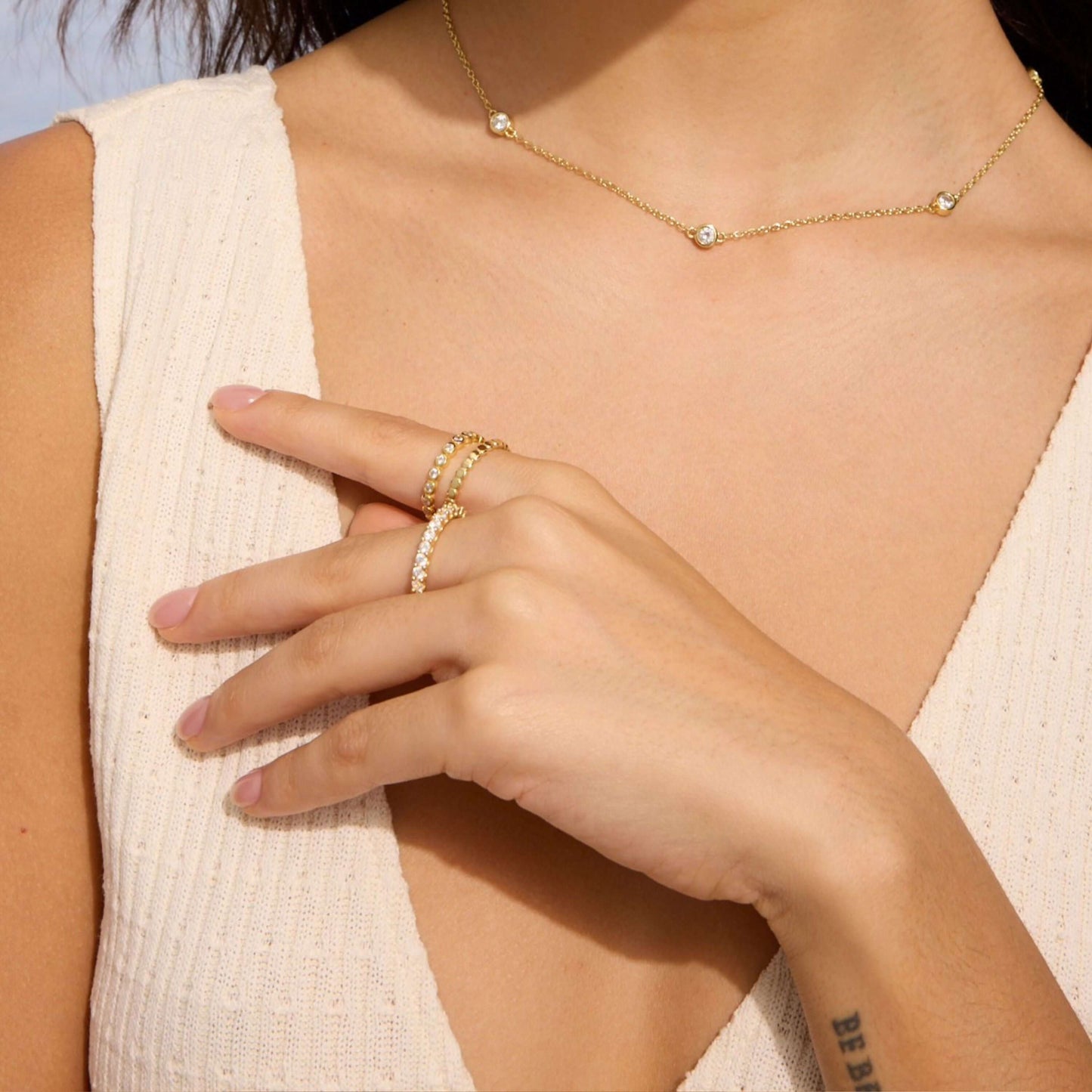 The Radiant Gold-Filled Dot Ring