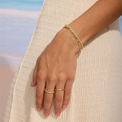 The Emerald Bezel Eternity Band