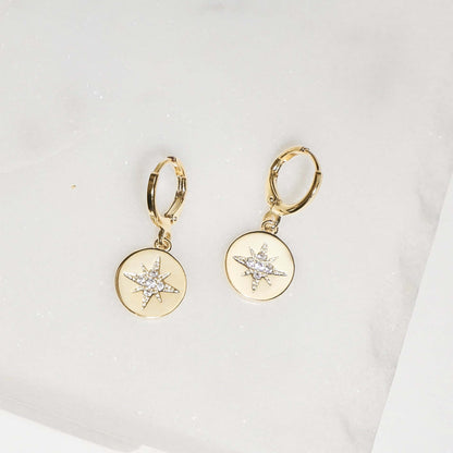 The Celestial Starburst Drop Earrings