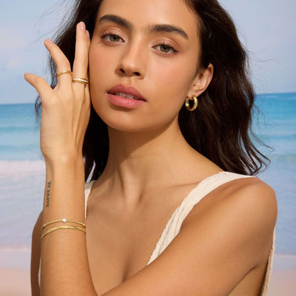 The Sparkle Bezel Curb Bracelet