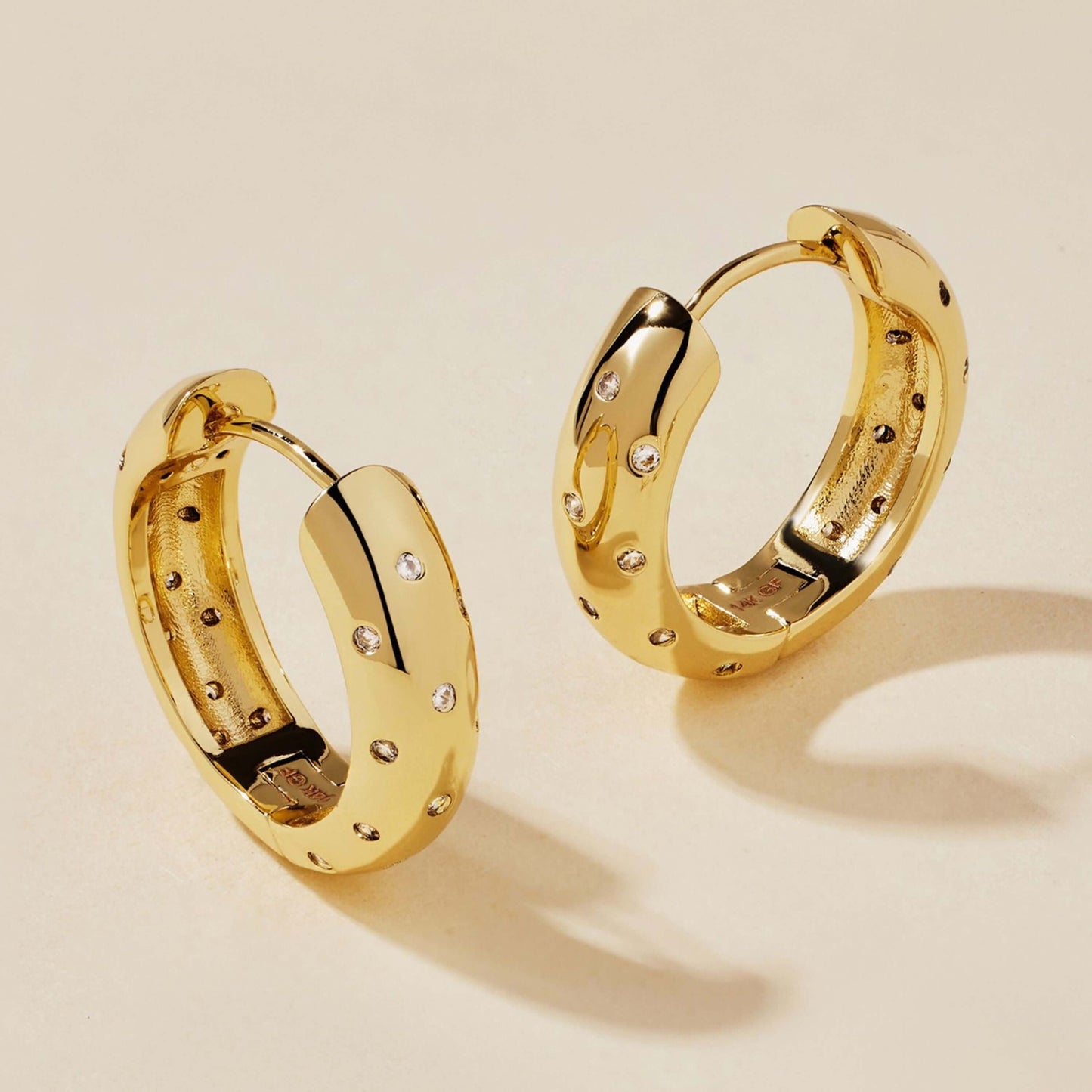 The Bold Gold-Filled Sparkle Hoops