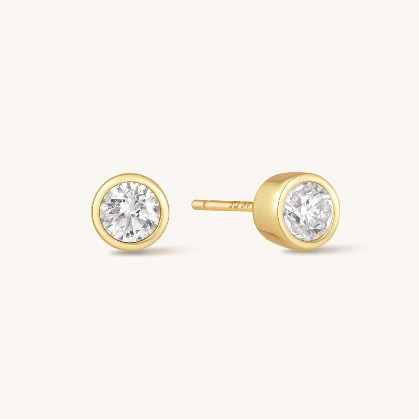 The Minimalist Diamond Bezel Studs