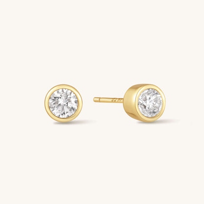 The Minimalist Diamond Bezel Studs
