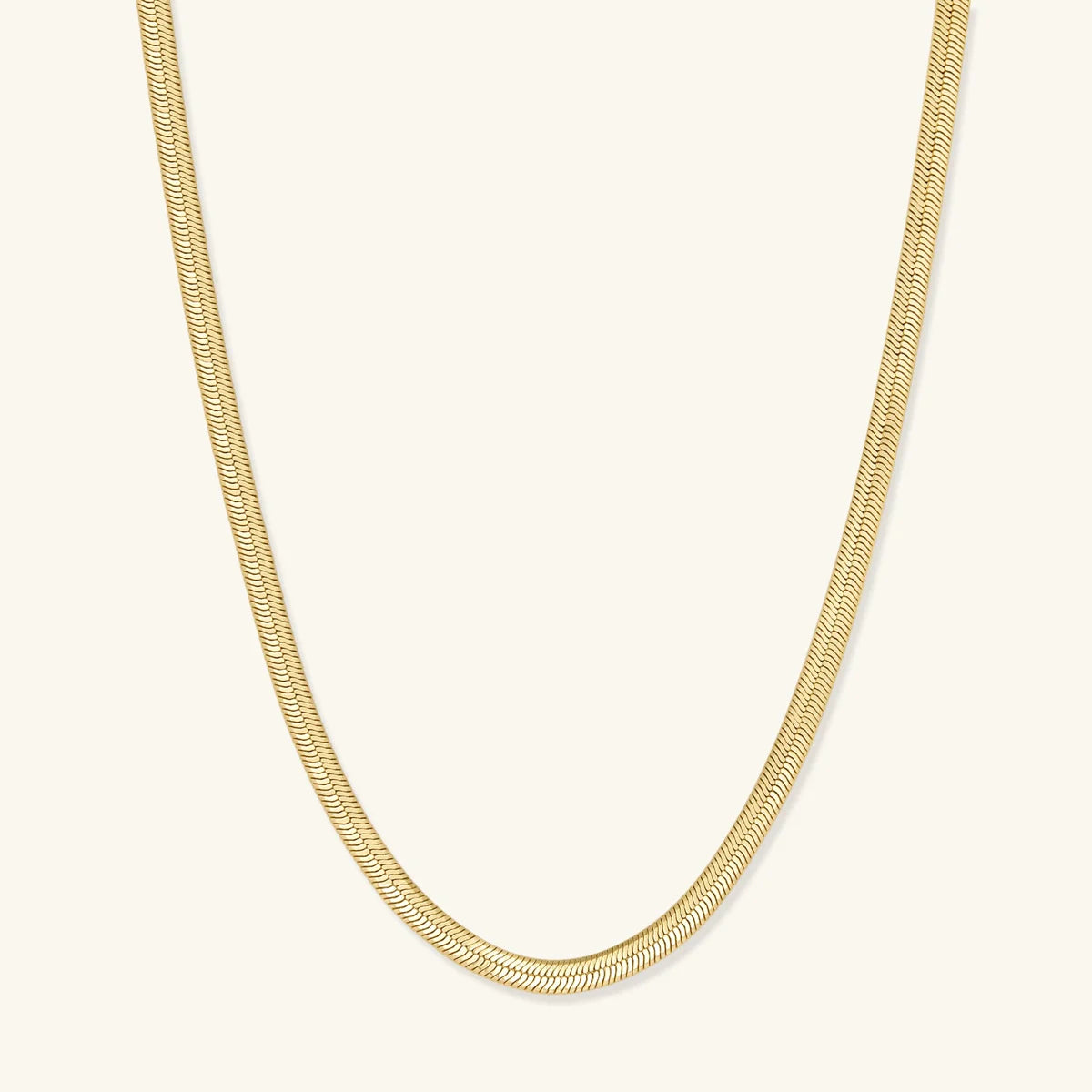 The Sleek Gold-Filled Herringbone Necklace