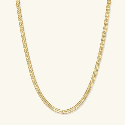 The Sleek Gold-Filled Herringbone Necklace