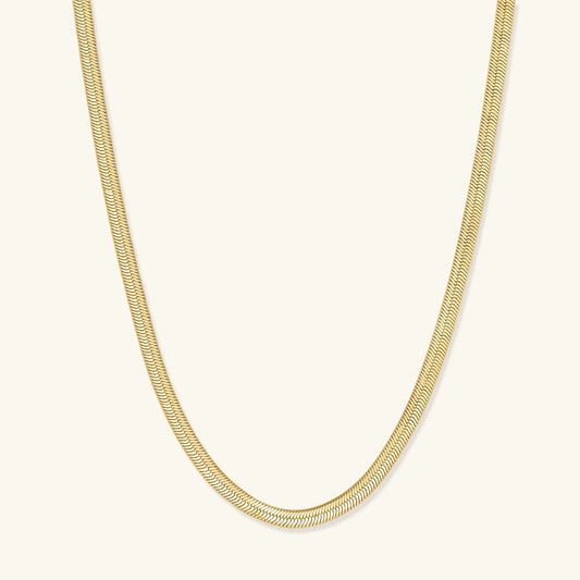 The Sleek Gold-Filled Herringbone Necklace