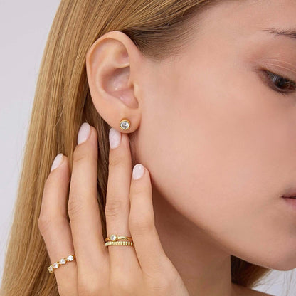 The Minimalist Diamond Bezel Studs