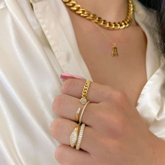 The Sparkle Pave Nail Ring