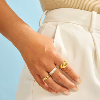 The Sparkle Pave Cigar Band Ring