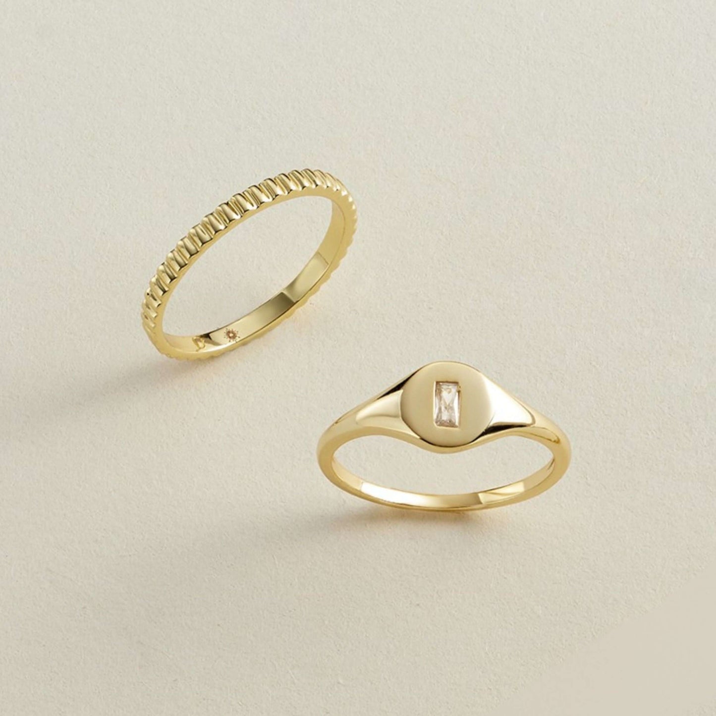The Modern Ribbed Stacking Ring