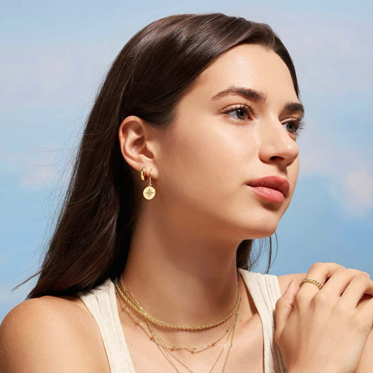 The Celestial Starburst Drop Earrings