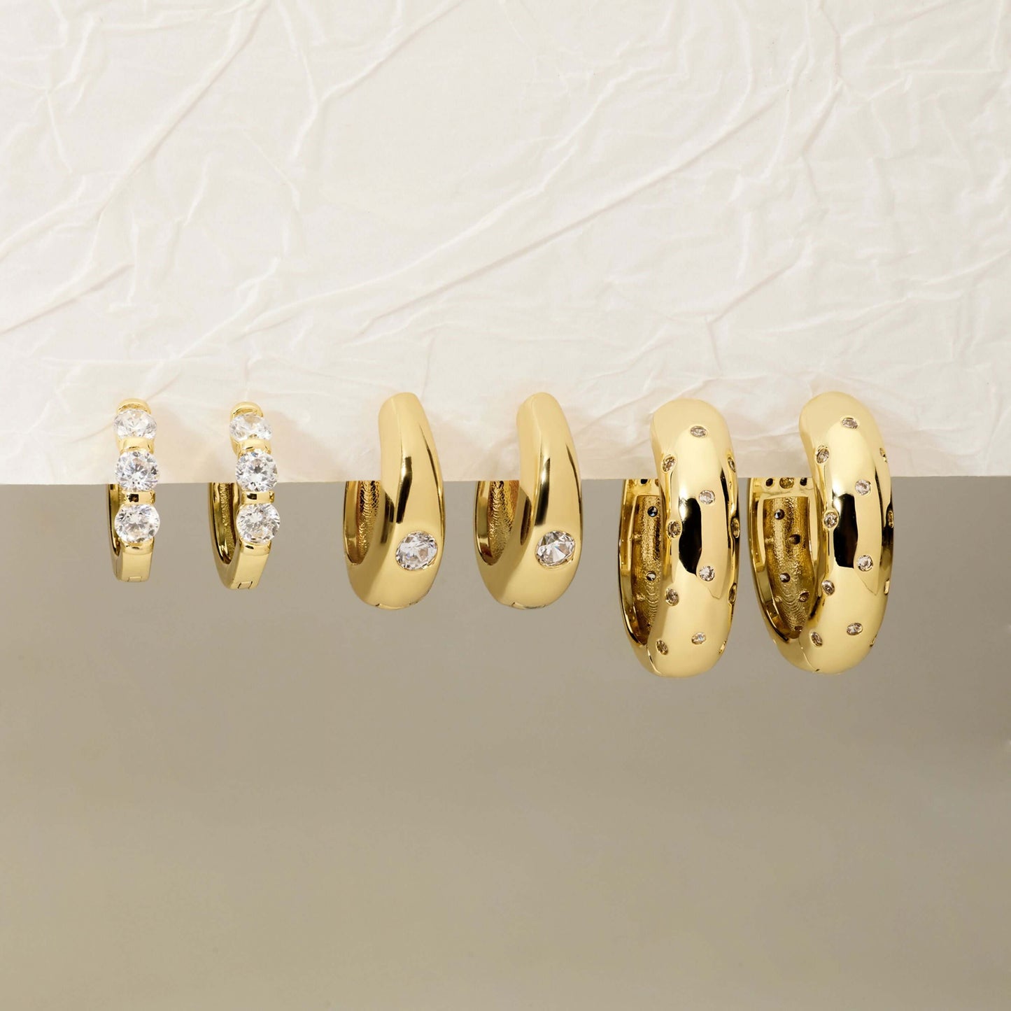 The Vintage Bezel Dome Hoops