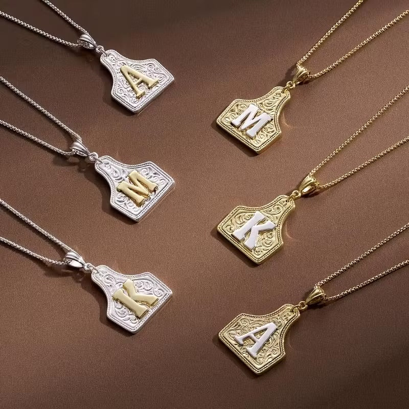 The Rancher Initial Tag Necklace