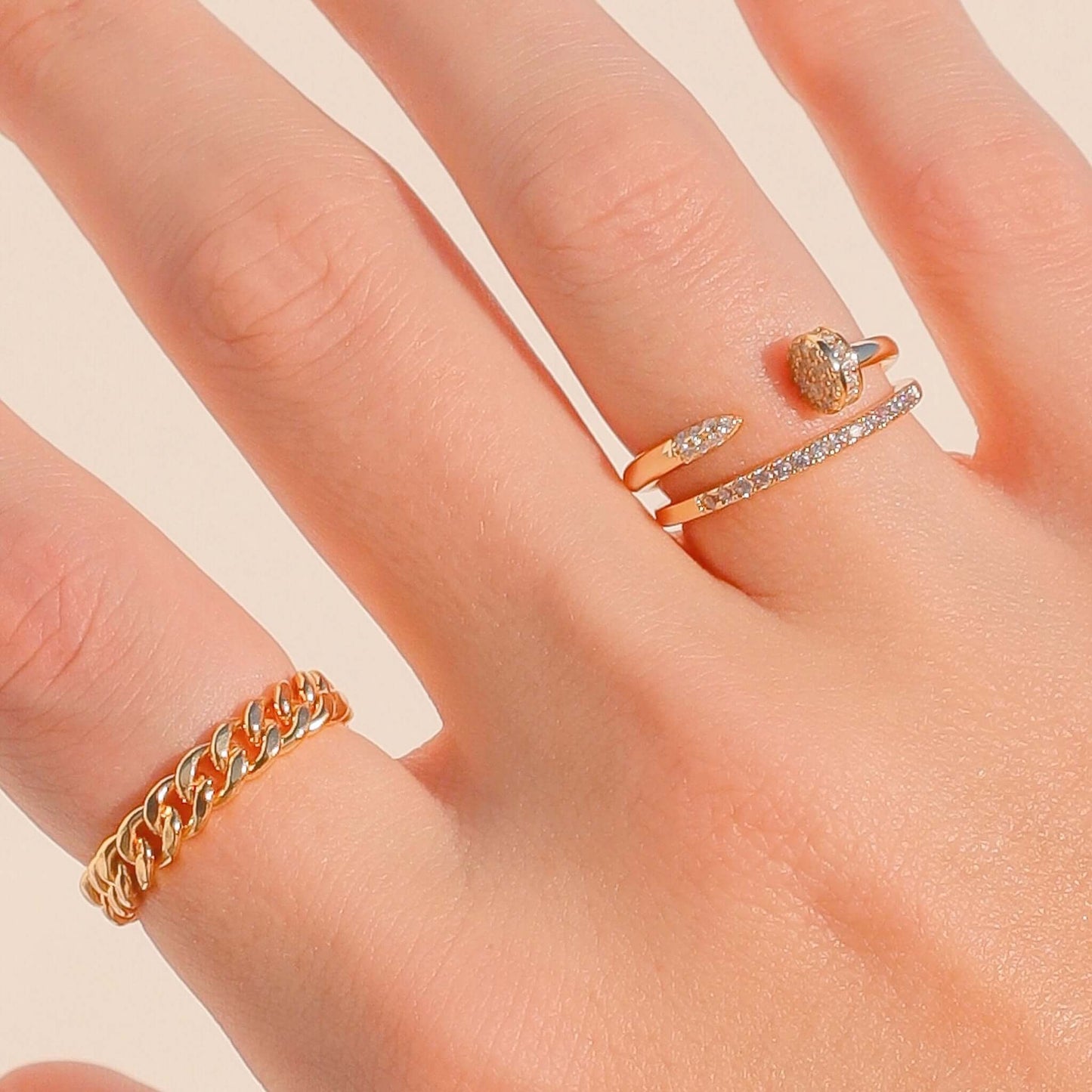 The Sparkle Pave Nail Ring