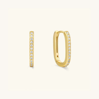 The Modern Oval Huggie Hoops