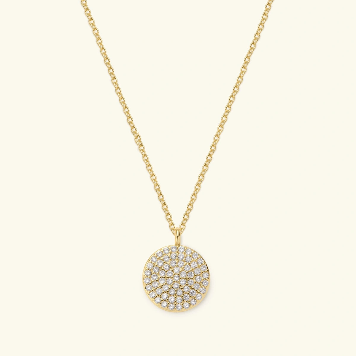 The Sparkle Pave Disc Necklace