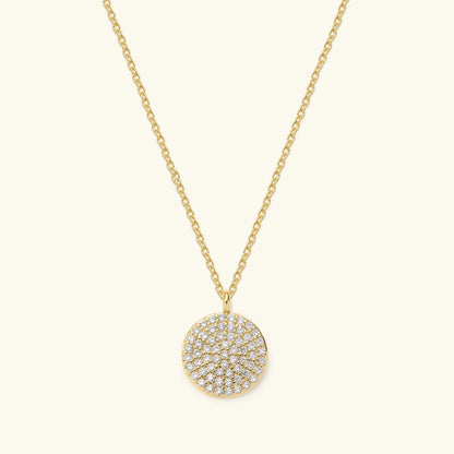 The Sparkle Pave Disc Necklace