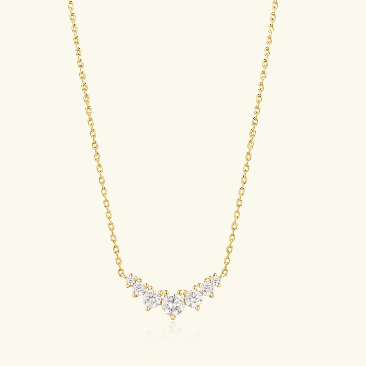 The Diamond Cluster Bar Necklace