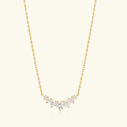 The Diamond Cluster Bar Necklace