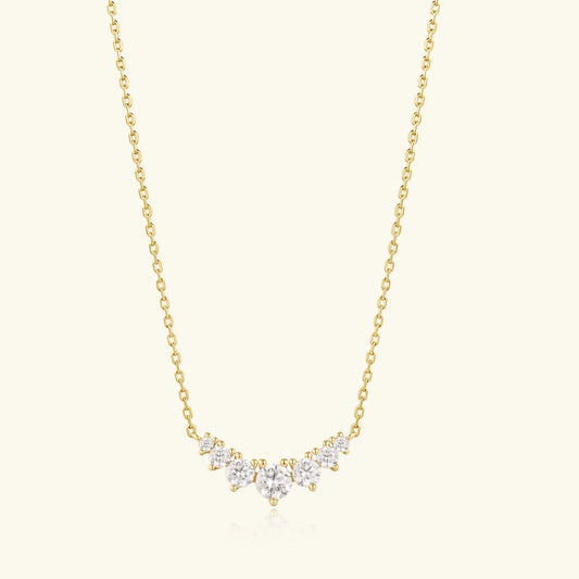 The Diamond Cluster Bar Necklace