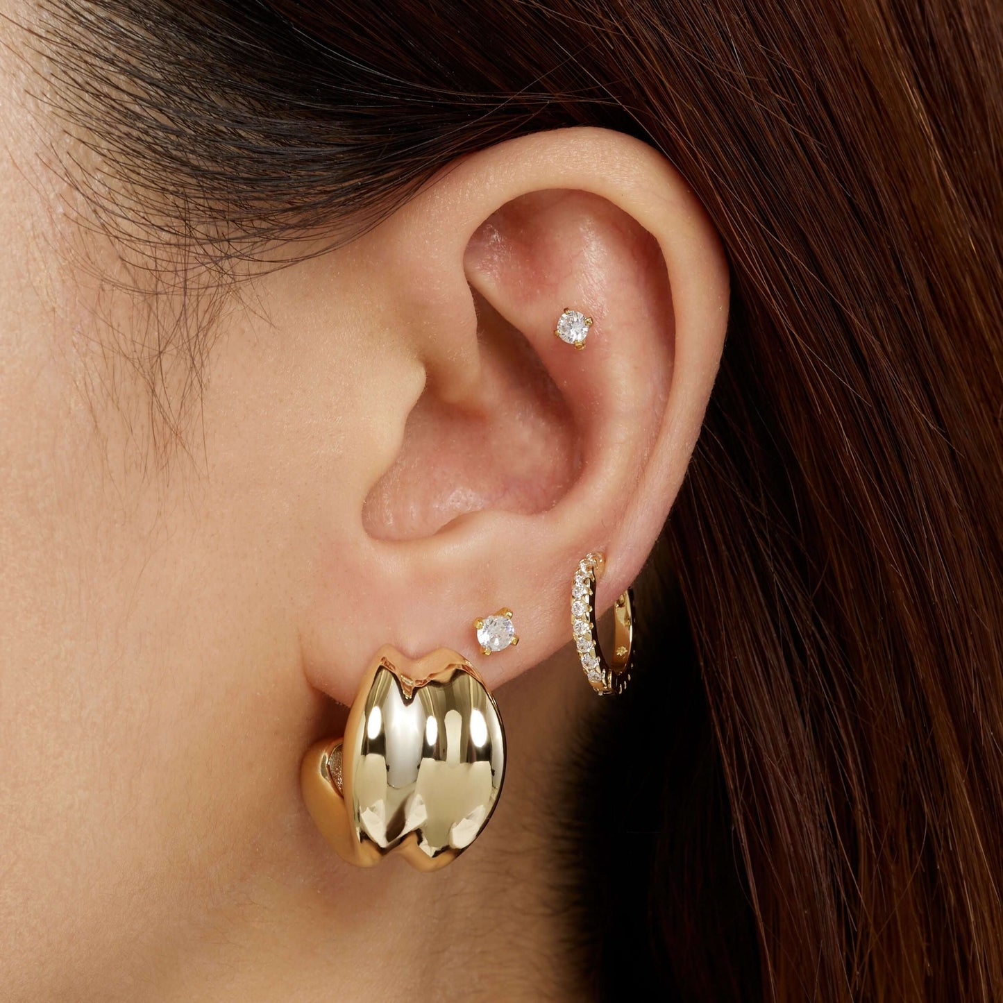 The Sculptural Puffy Dome Hoops