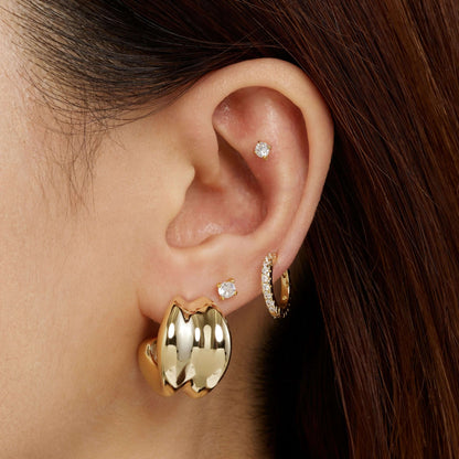 The Sculptural Puffy Dome Hoops