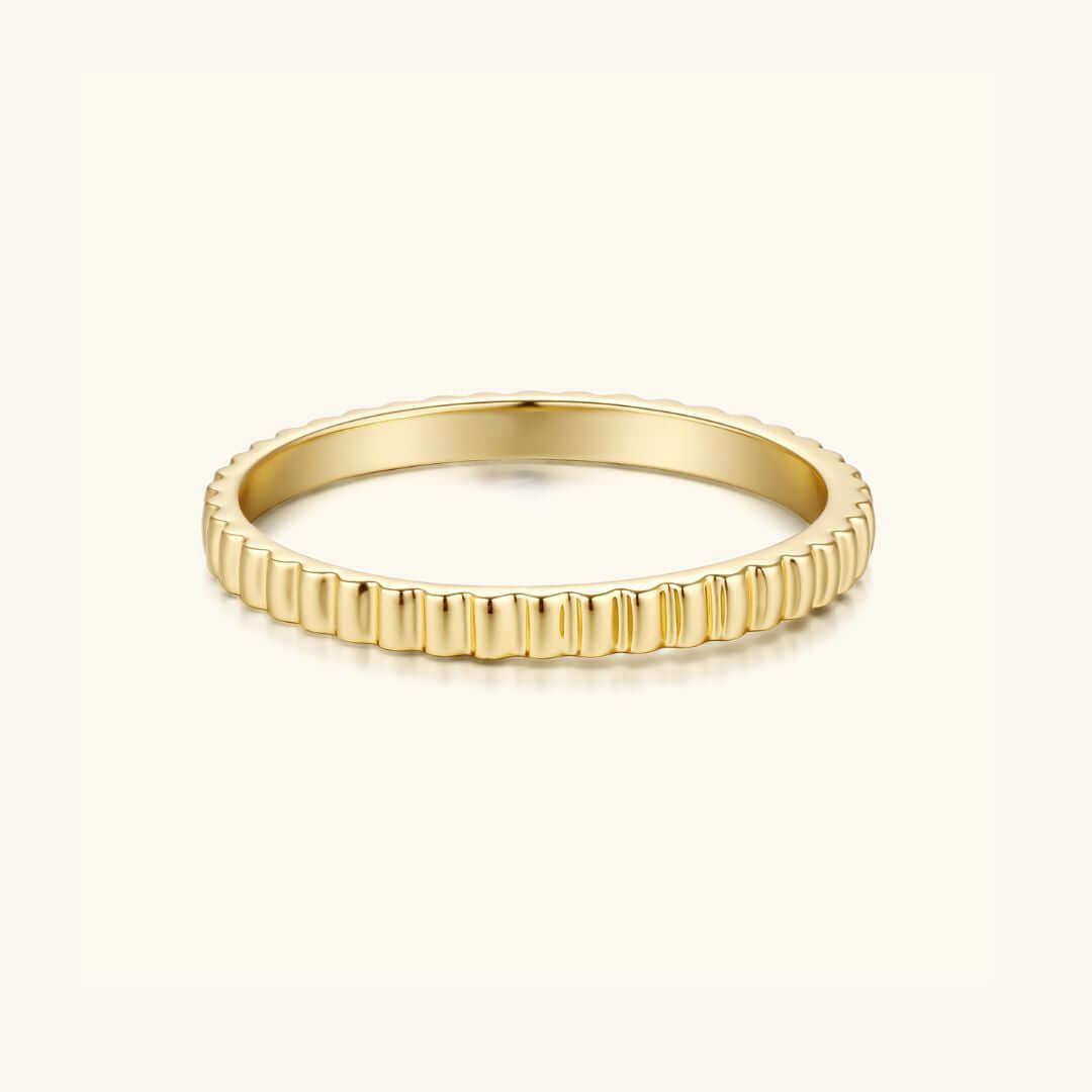 The Modern Ribbed Stacking Ring