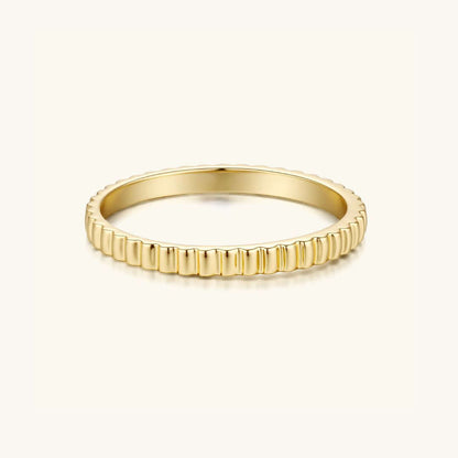 The Modern Ribbed Stacking Ring