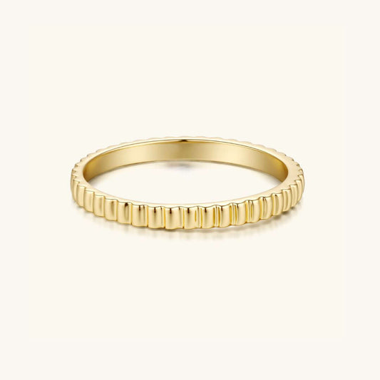 The Modern Ribbed Stacking Ring