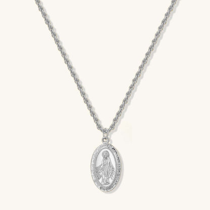 The Divine Virgin Mary Medallion Necklace