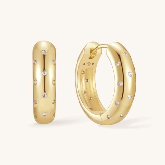 The Bold Gold-Filled Sparkle Hoops