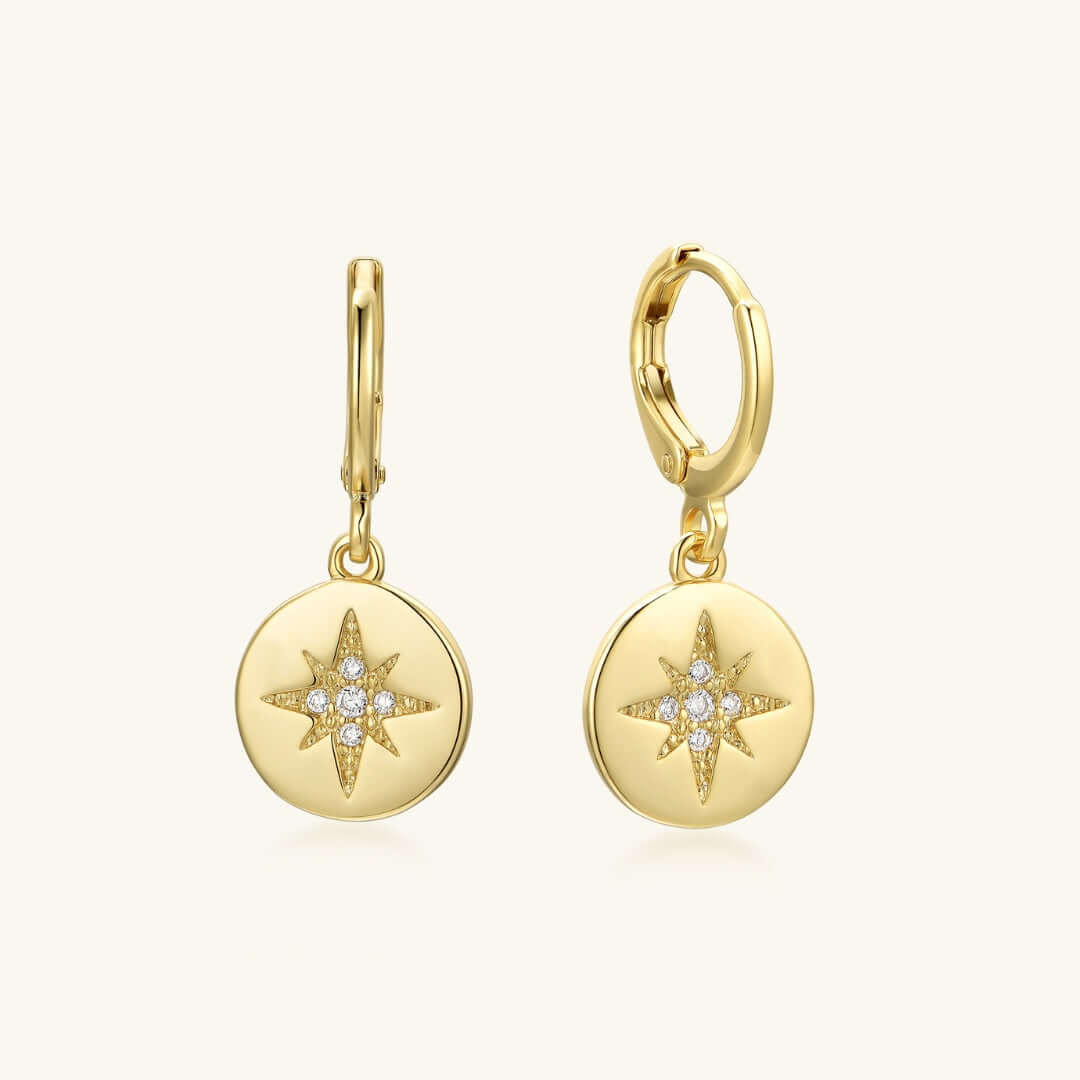 The Celestial Starburst Drop Earrings