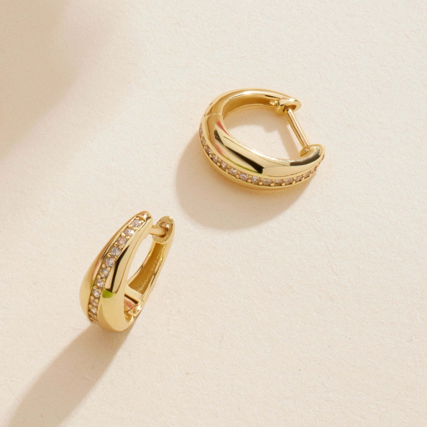 The Dainty Teardrop Diamond Huggies