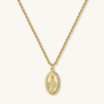 The Divine Virgin Mary Medallion Necklace
