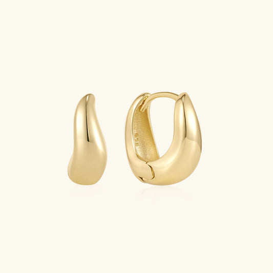The Modern Sculptural Wavy Hoops