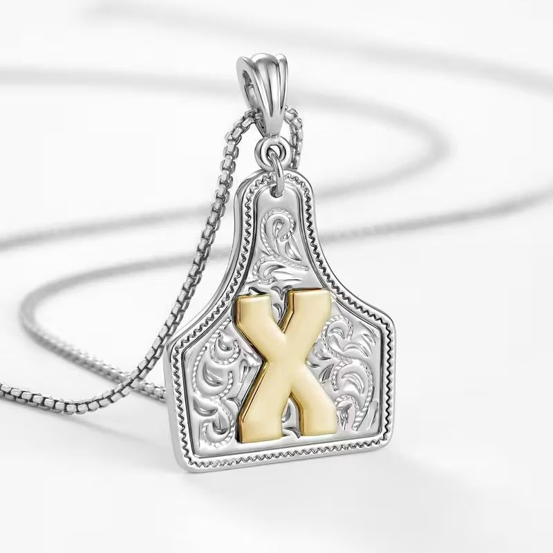 The Rancher Initial Tag Necklace