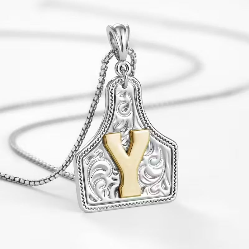 The Rancher Initial Tag Necklace